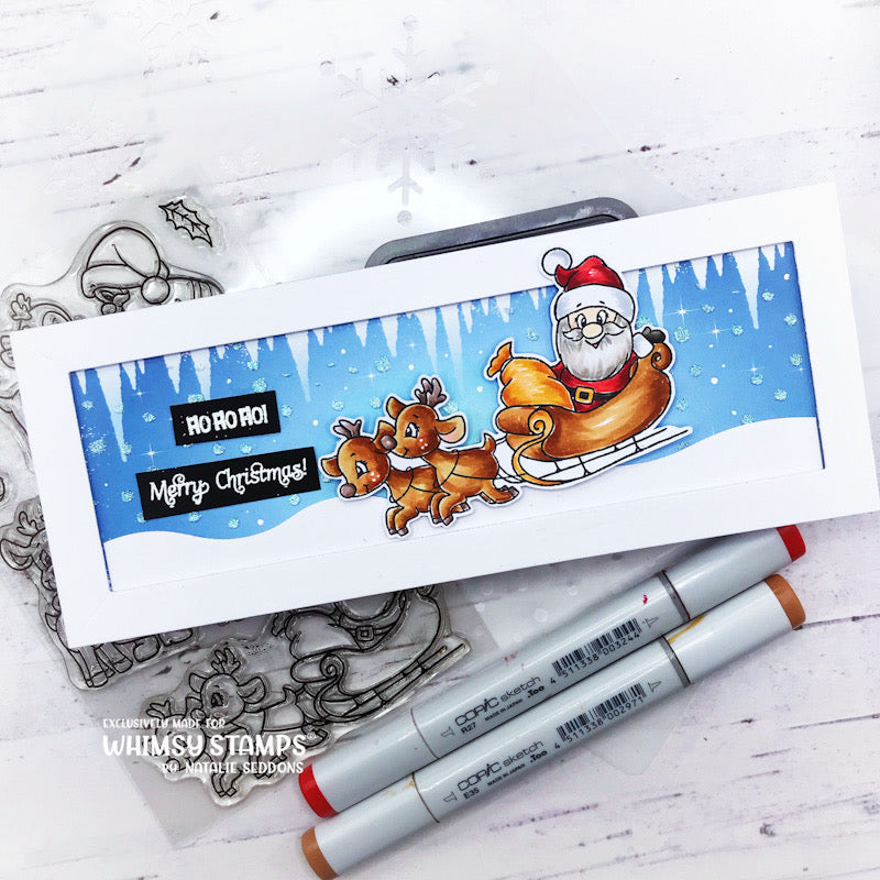 **NEW It's Snowing - 6x9 Stencil - Whimsy Stamps