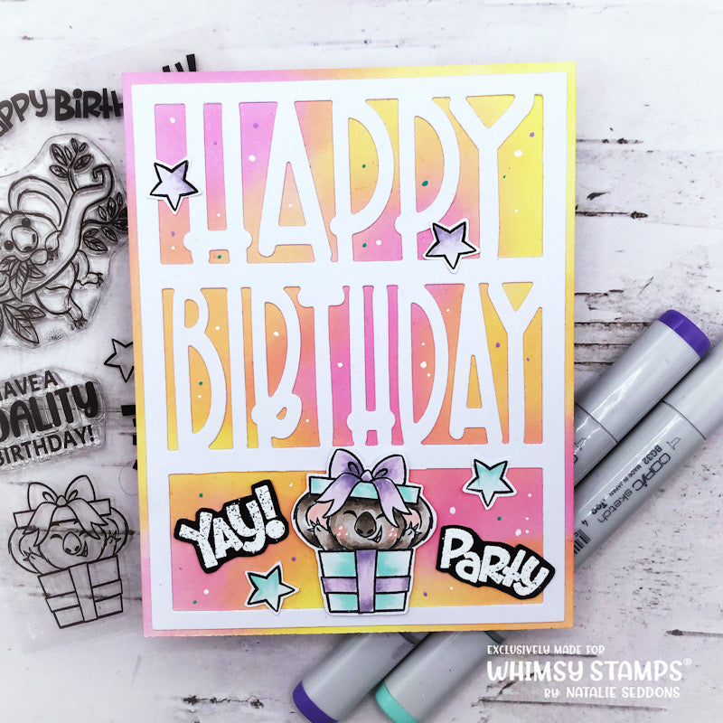 **NEW Happy Birthday Coverplate Die - Whimsy Stamps