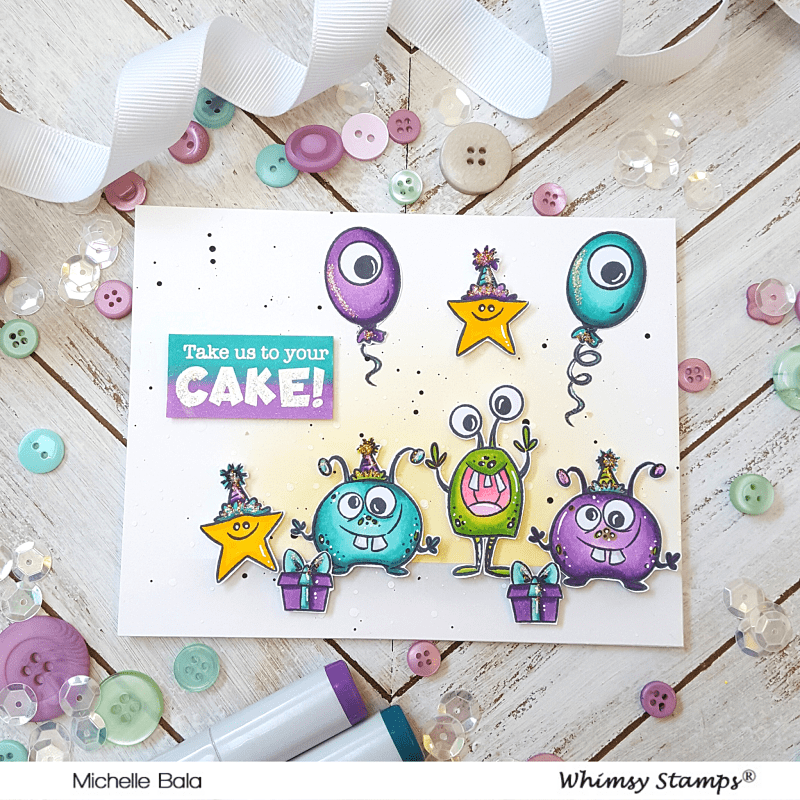 Over the Moon Clear Stamps - Whimsy Stamps