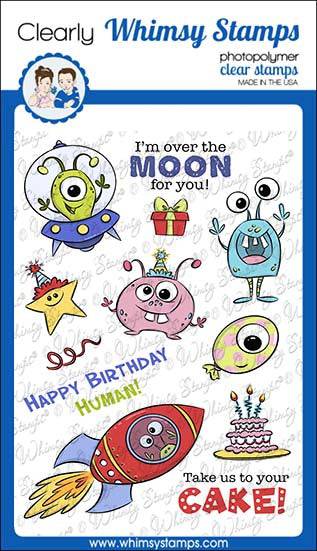 Over the Moon Clear Stamps - Whimsy Stamps