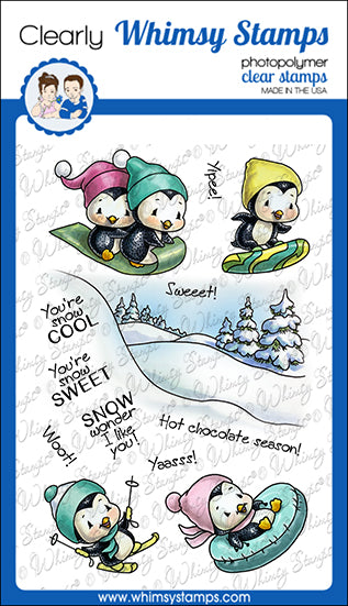 **NEW Penguin Snow Days Clear Stamps - Whimsy Stamps