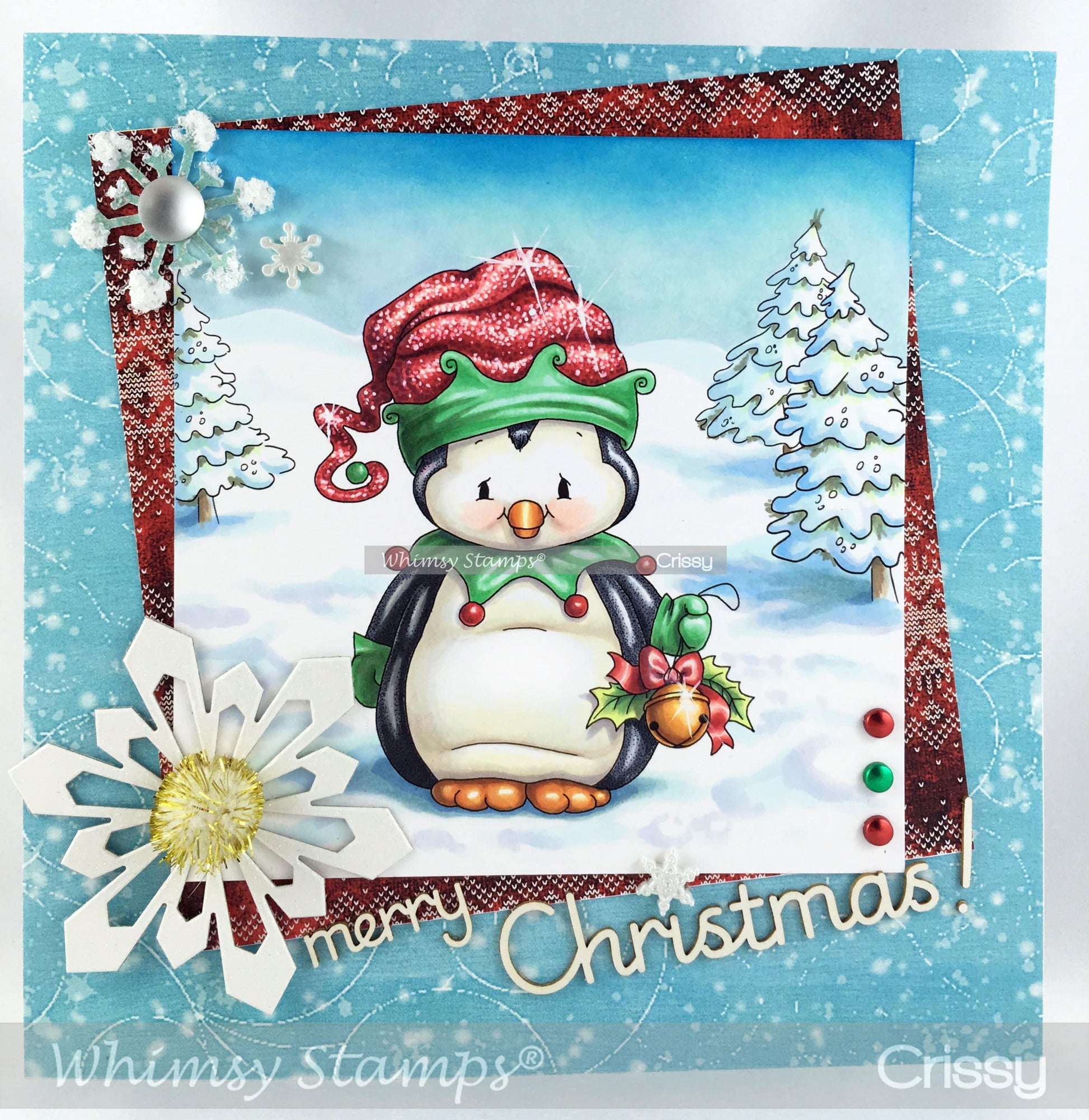 Penguin Elf - Digital Stamp - Whimsy Stamps