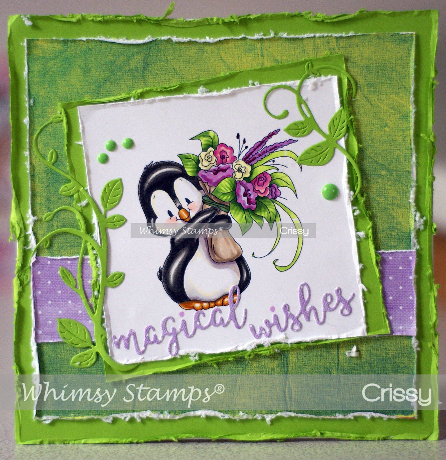 Penguin Gardener - Digital Stamp - Whimsy Stamps