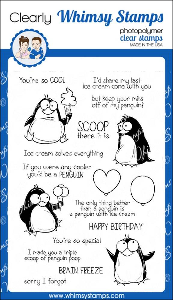 Penguin Poop Clear Stamps - Whimsy Stamps