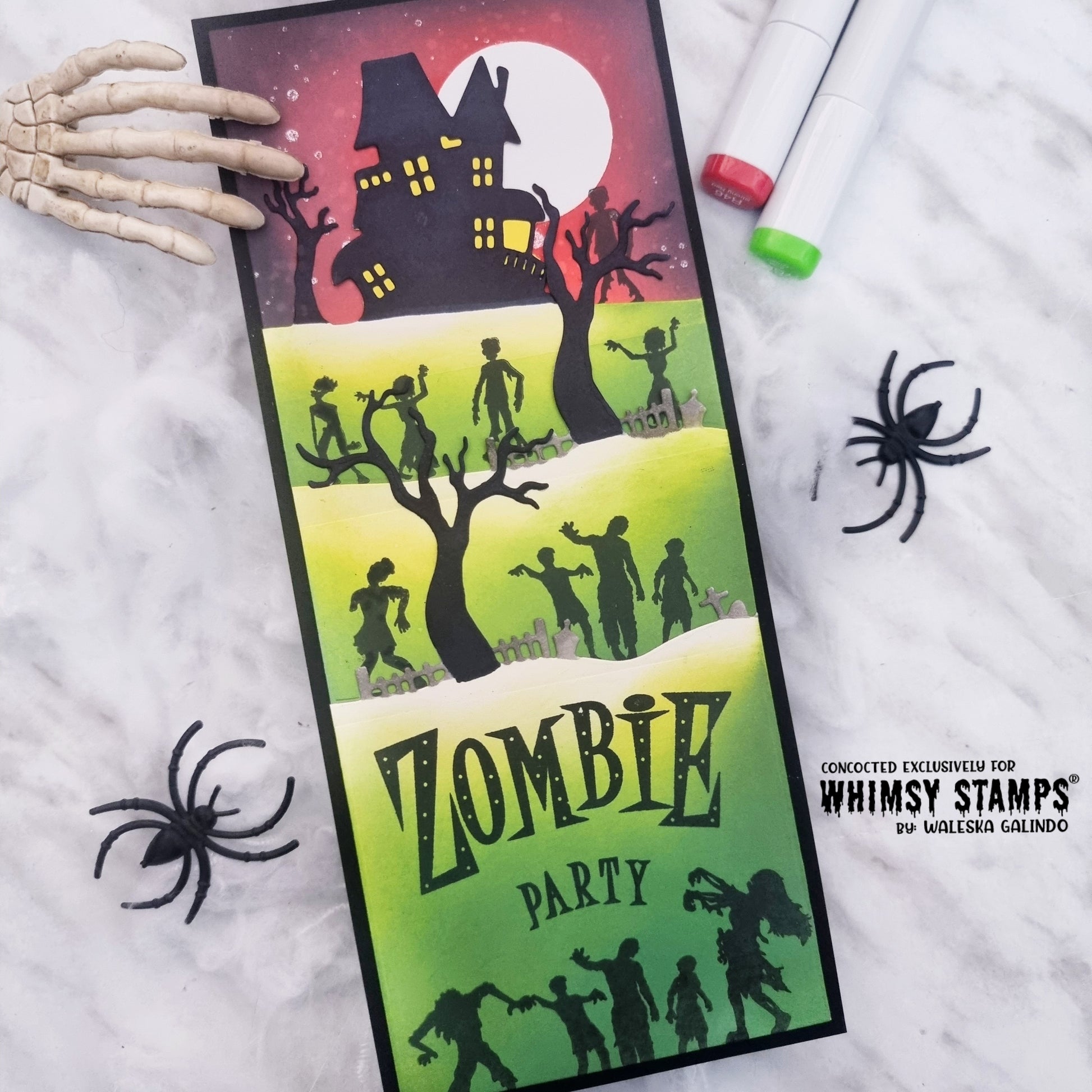 Zombie Party Clear Stamps - Whimsy Stamps