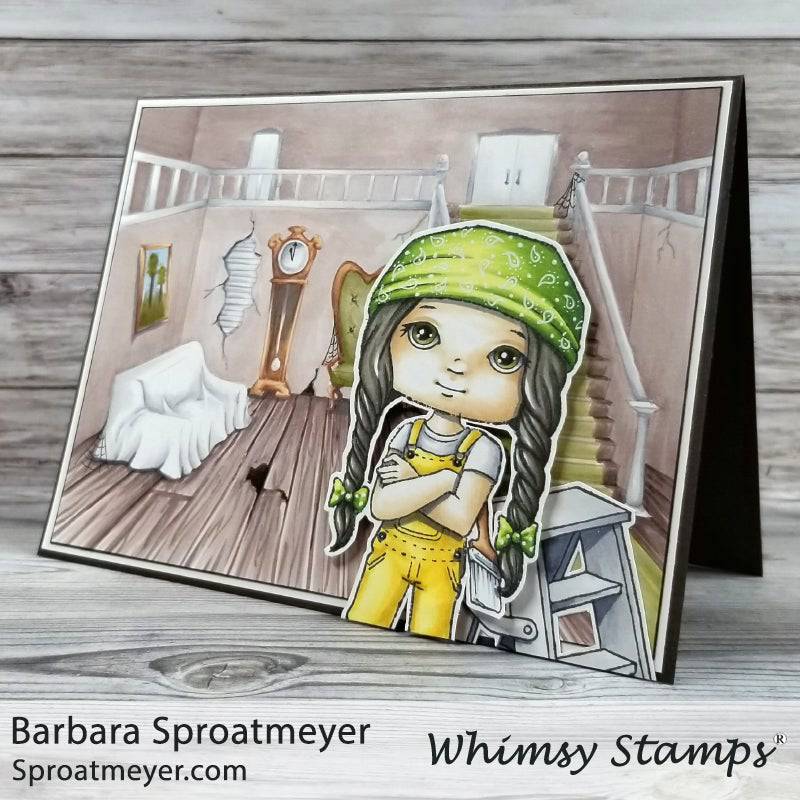 Haunted Parlor Rubber Cling Stamp - Whimsy Stamps