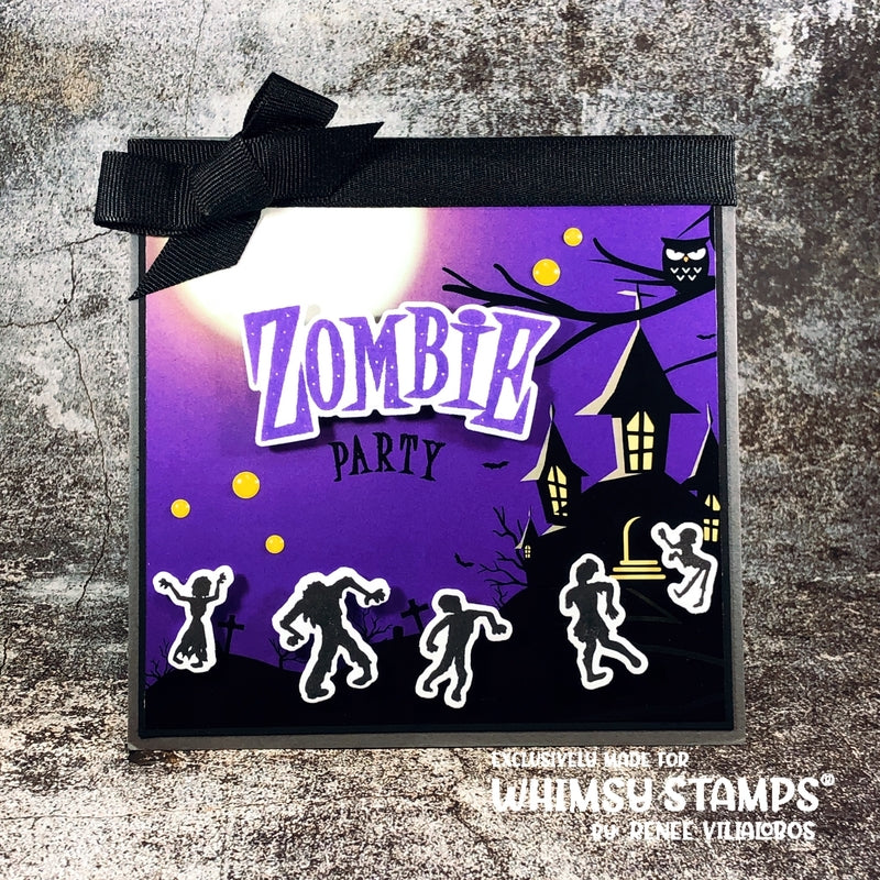 Zombie Party Clear Stamps - Whimsy Stamps