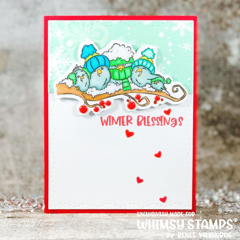 Warm Winter Birds Clear Stamps - Whimsy Stamps