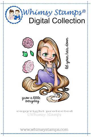 Rapunzel - Digital Stamp - Whimsy Stamps