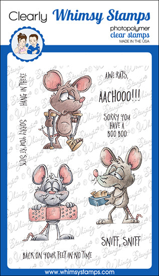 **NEW Rats You're Sick Clear Stamps - Whimsy Stamps