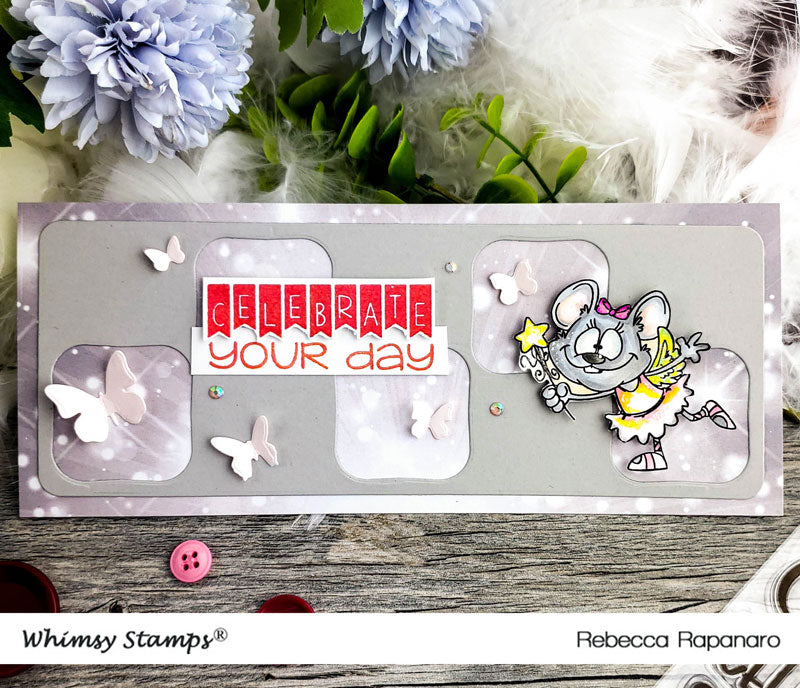 **NEW Slimline Window Tiles Die Set - Whimsy Stamps