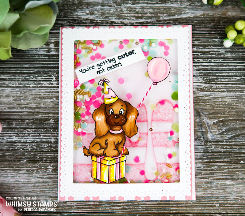 **NEW Doggie Birthday Party Clear Stamps - Whimsy Stamps