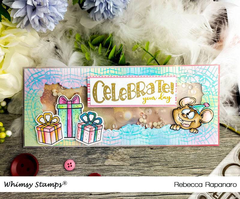 *NEW Slimline Paper Pack - Champagne - Whimsy Stamps