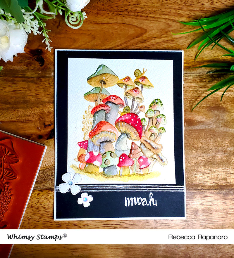 **NEW Mushroom Mash Up Rubber Cling Stamp - Whimsy Stamps