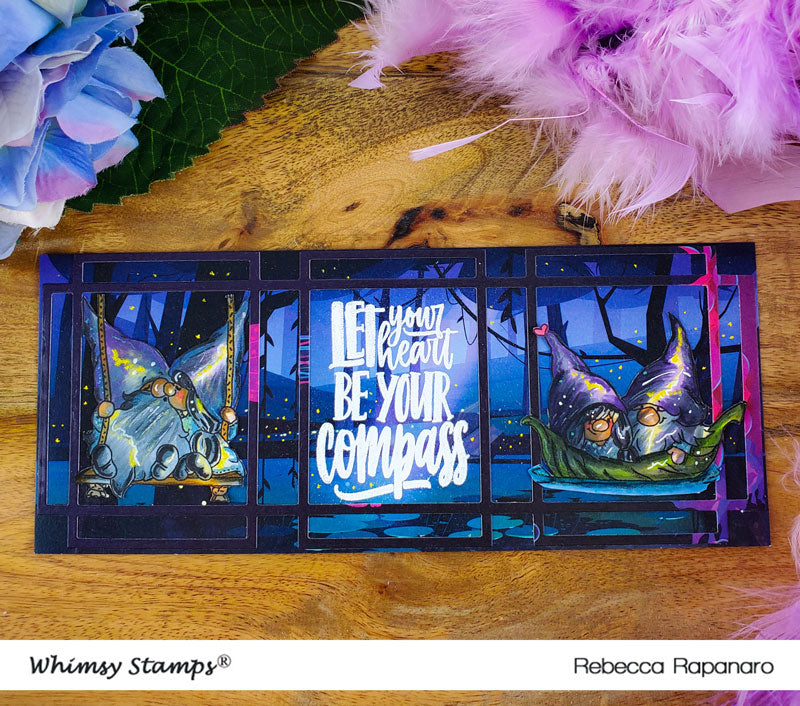 **NEW Slimline Connected Rectangles Die - Whimsy Stamps