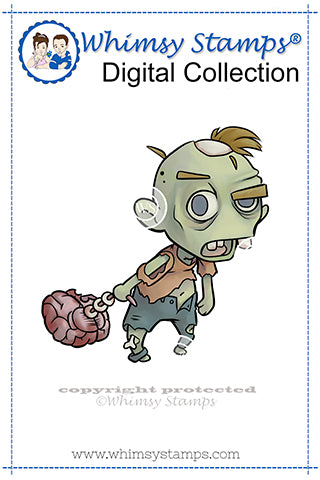 Mini Zombie - Digital Stamp - Whimsy Stamps