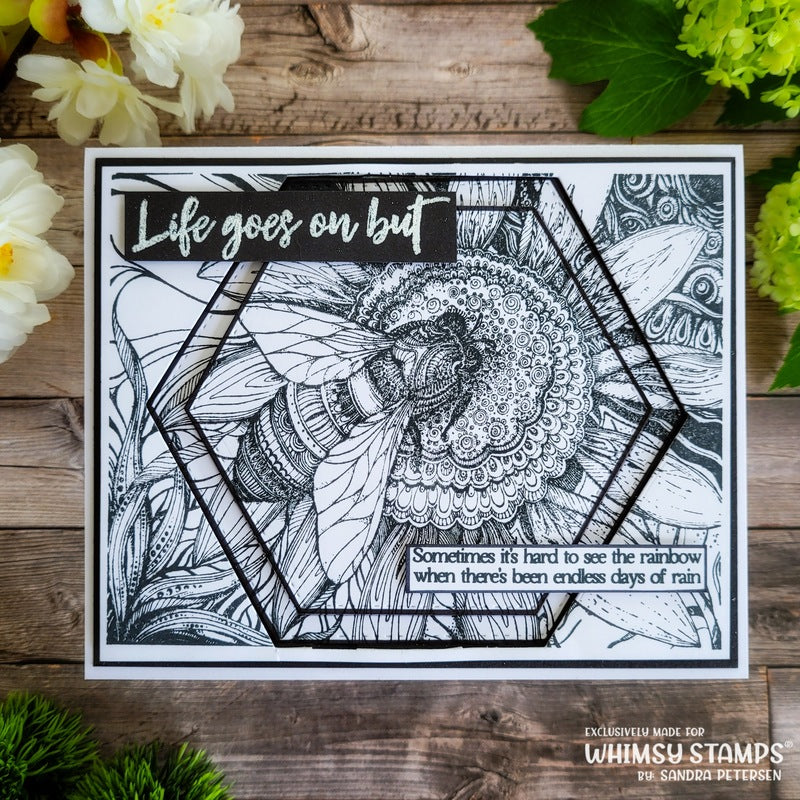 Sympathy Life Goes On Clear Stamps - Whimsy Stamps