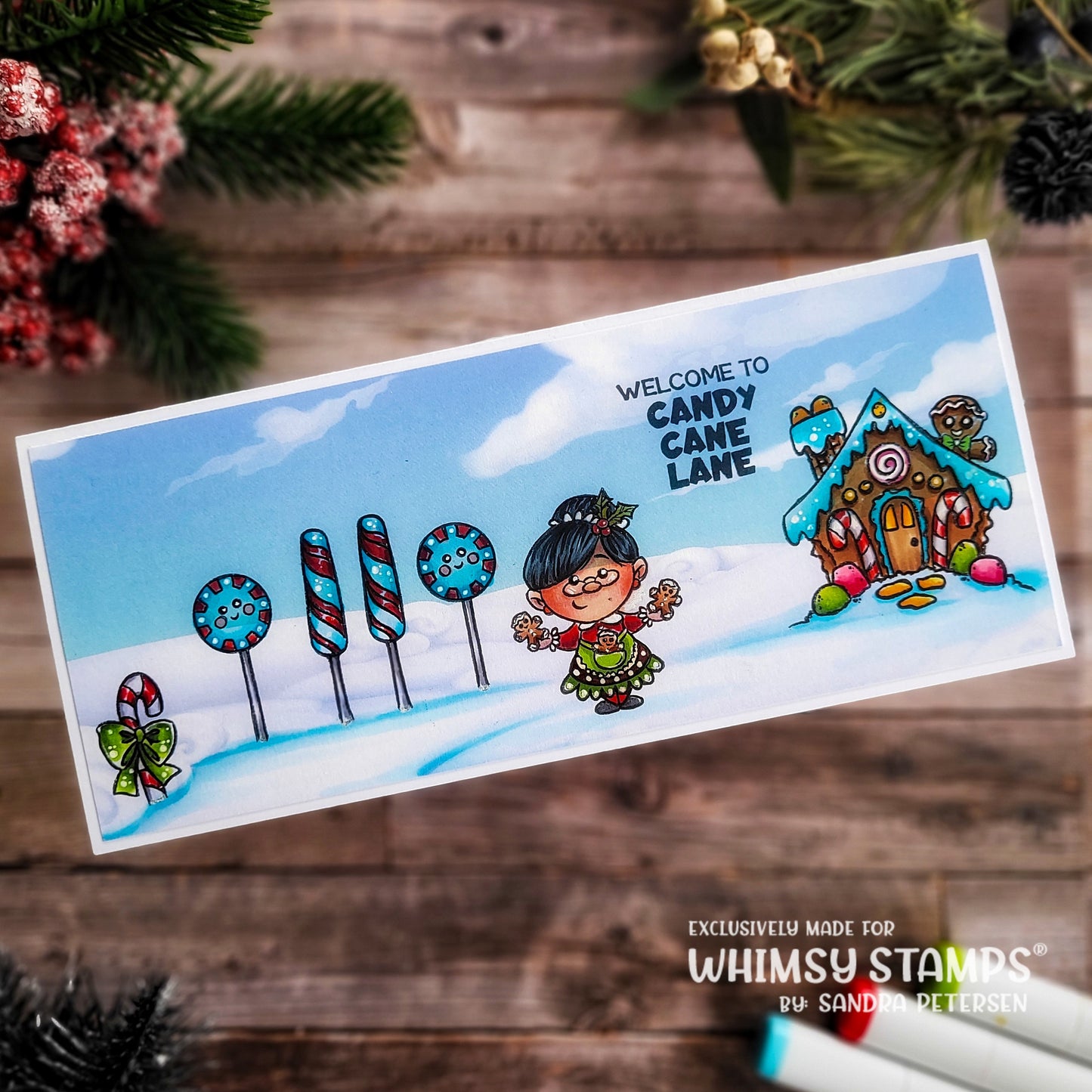 Candy Cane Lane Clear Stamps - Whimsy Stamps