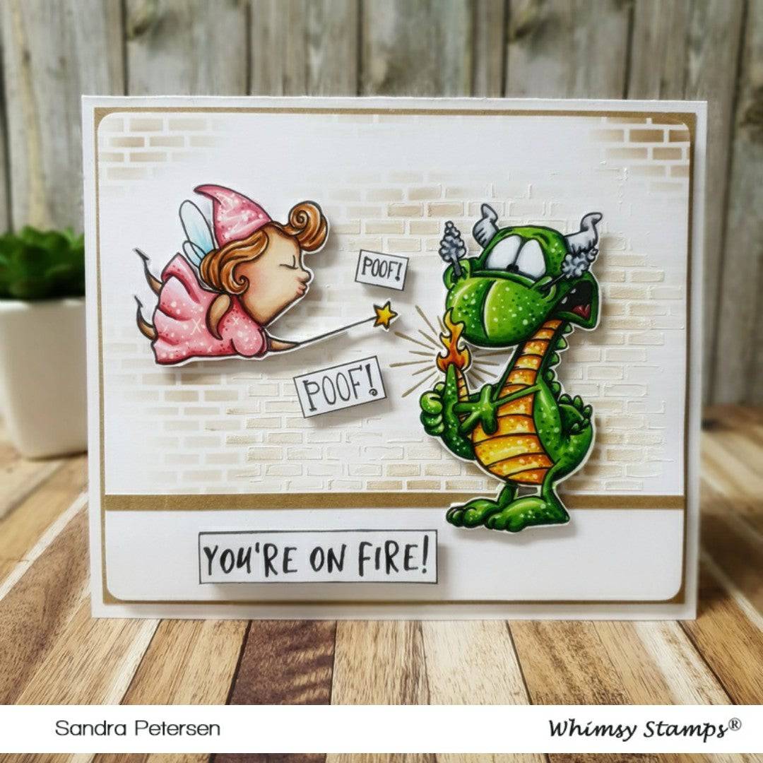 Dragon Tail Fire - Digital Stamp - Whimsy Stamps