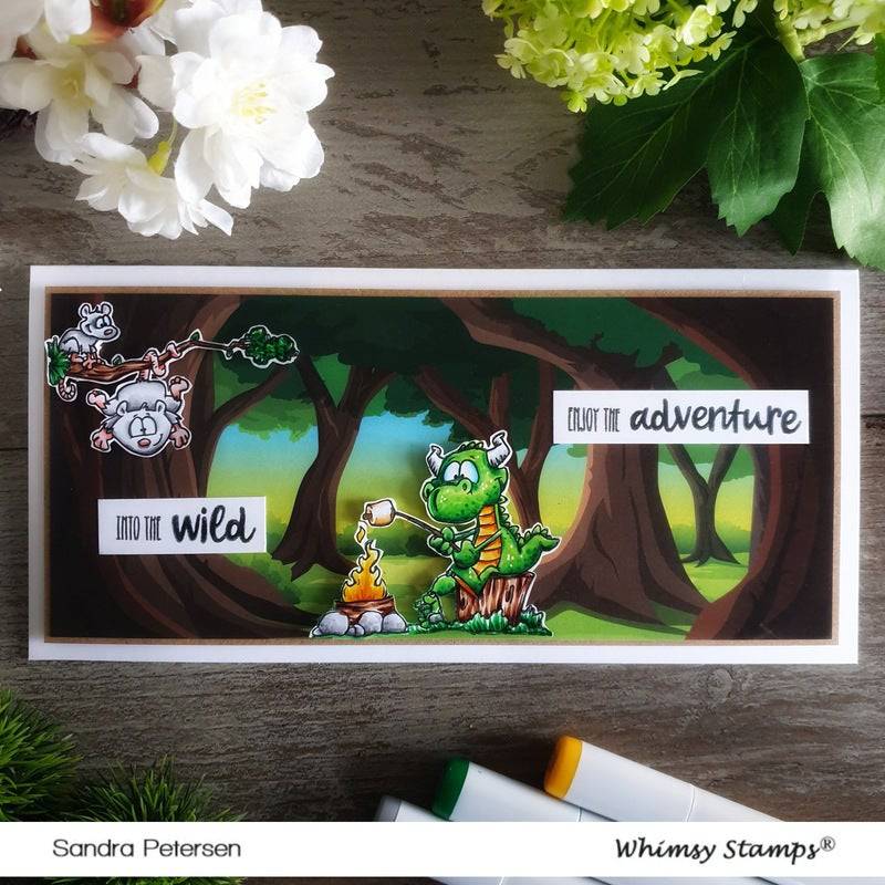 Slimline Paper Pack - Enchanted Forest - Whimsy Stamps