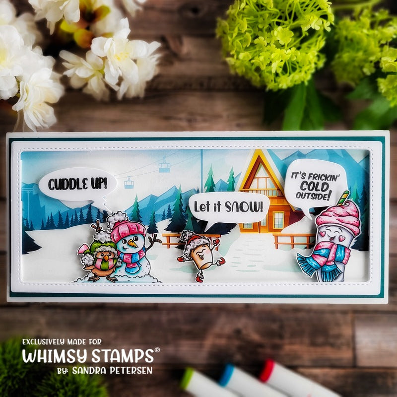 Slimline Paper Pack - Frozen - Whimsy Stamps