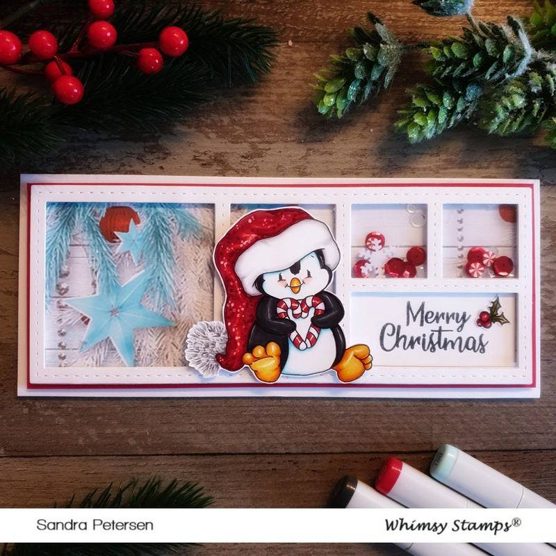 Penguin Christmas Sweetheart - Digital Stamp - Whimsy Stamps