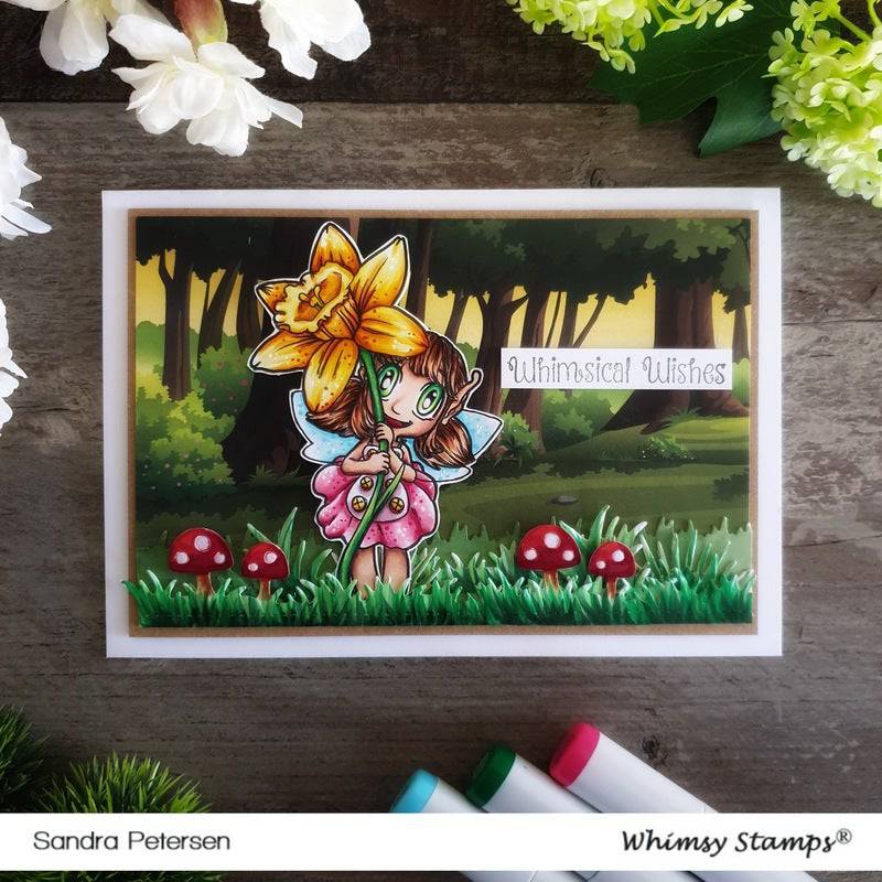 Daffodil Fairy - Digital Stamp - Whimsy Stamps