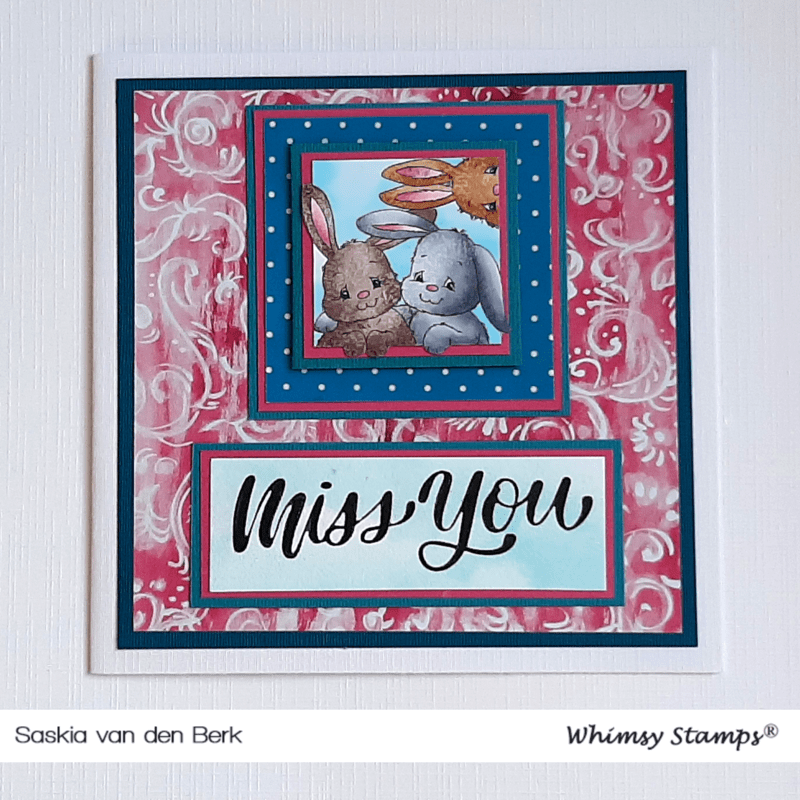 Bunny Spring Squares - Digital Stamp - Whimsy Stamps