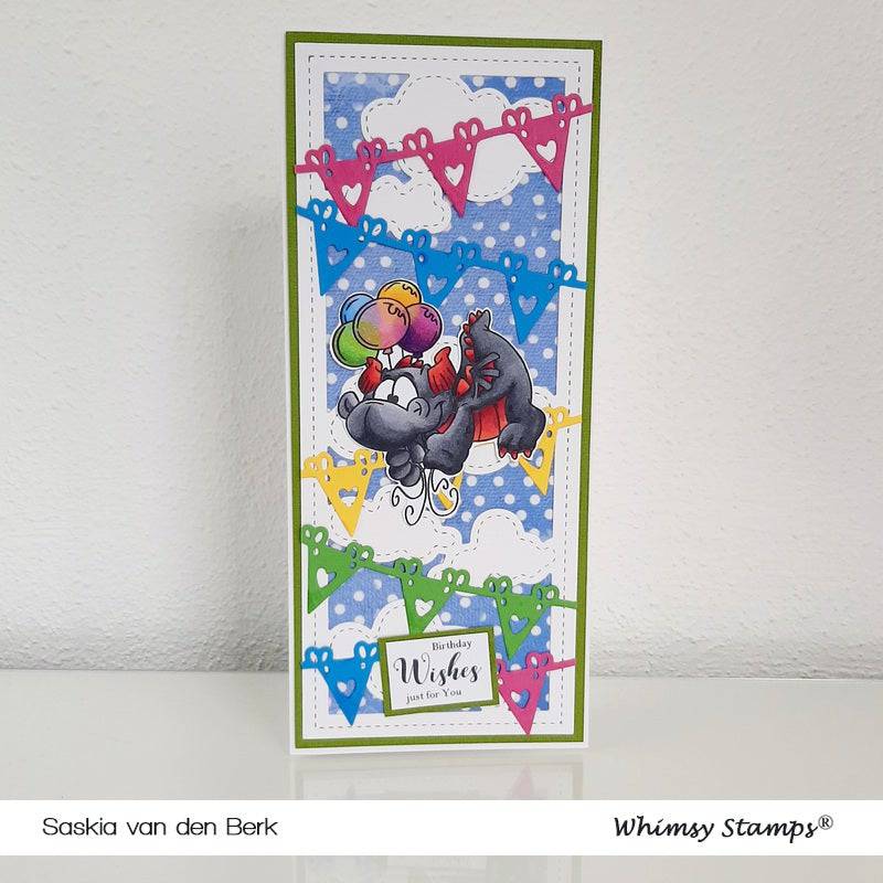 Birfday Party Dragons Clear Stamps - Whimsy Stamps