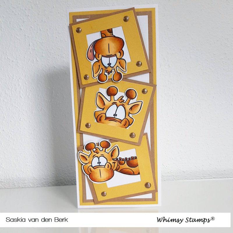 Giraffes Peeking Clear Stamps - Whimsy Stamps