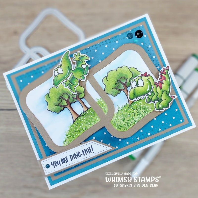 **NEW Roar-a-Saur Clear Stamps - Whimsy Stamps