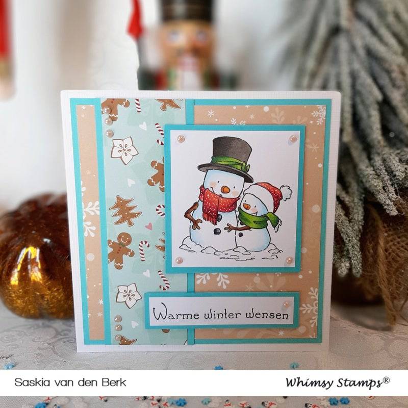 Snow Couple - Digital Stamp - Whimsy Stamps