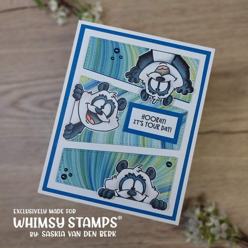 **NEW Panda Peekers Clear Stamps - Whimsy Stamps