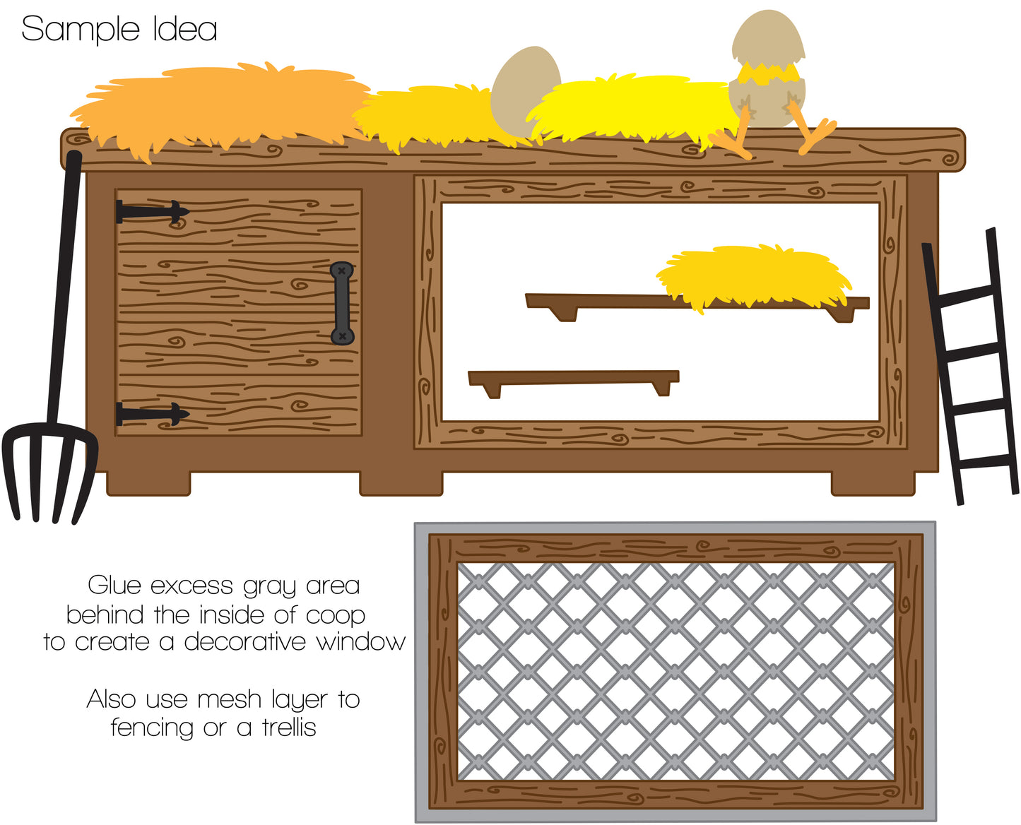 **NEW Slimline Chicken Coop Die Set - Whimsy Stamps