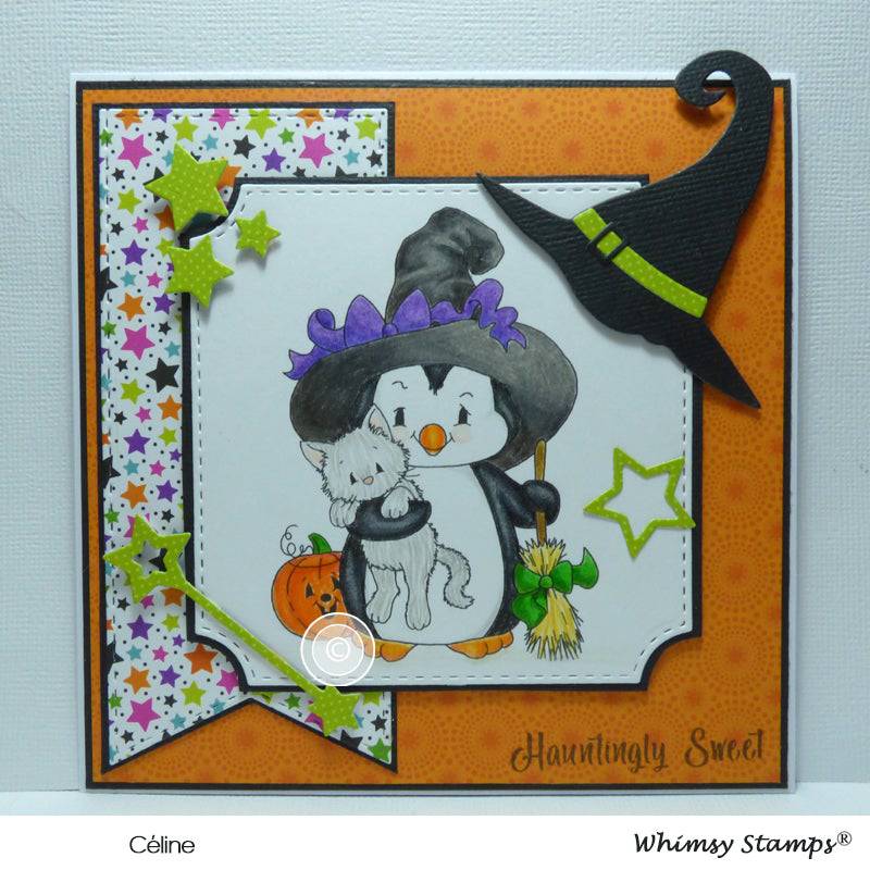 Penguin Spook Nite - Digital Stamp - Whimsy Stamps