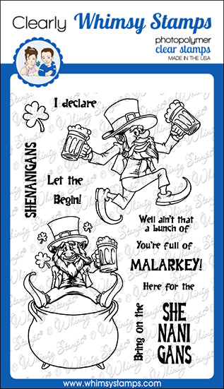 **NEW St. Paddy Shenanigans Clear Stamps - Whimsy Stamps