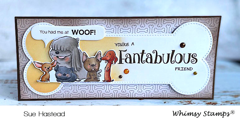 **NEW Slimline Dog Bone Die Set - Whimsy Stamps