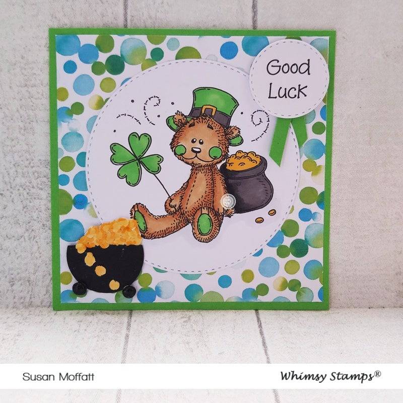 Shamrock Bear - Digital Stamp - Whimsy Stamps