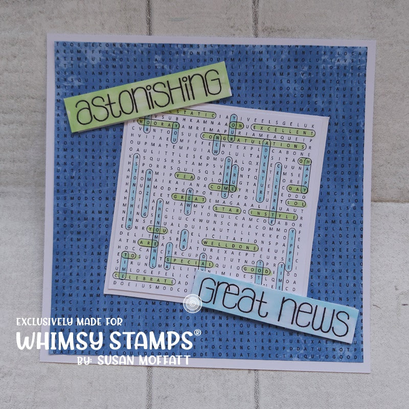 Word Search Birthdays - Digital Stamp - Whimsy Stamps