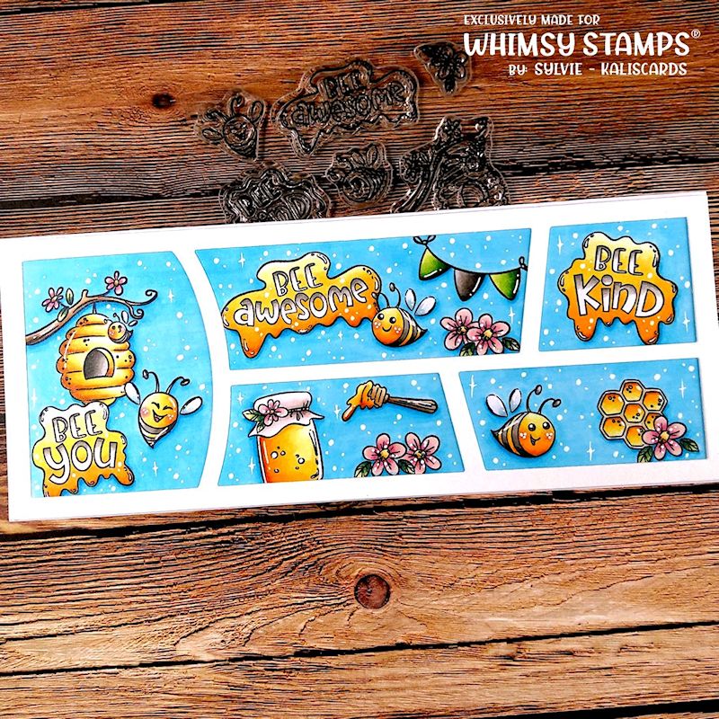 **NEW Bee Awesome Clear Stamps - Whimsy Stamps