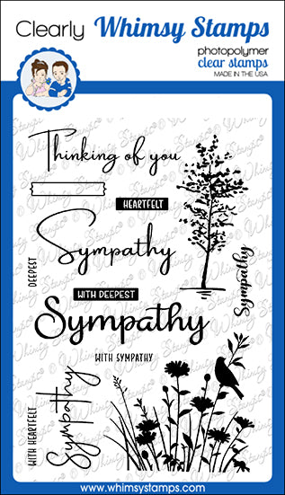 **NEW Sympathy Silhouette Clear Stamps - Whimsy Stamps