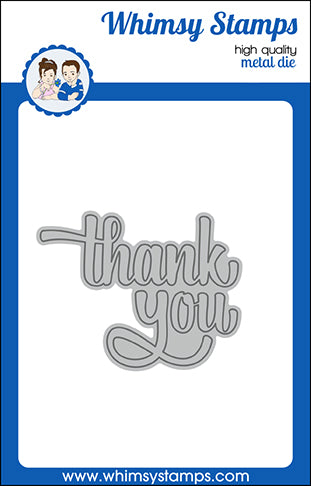 **NEW Thank You Word Die - Whimsy Stamps