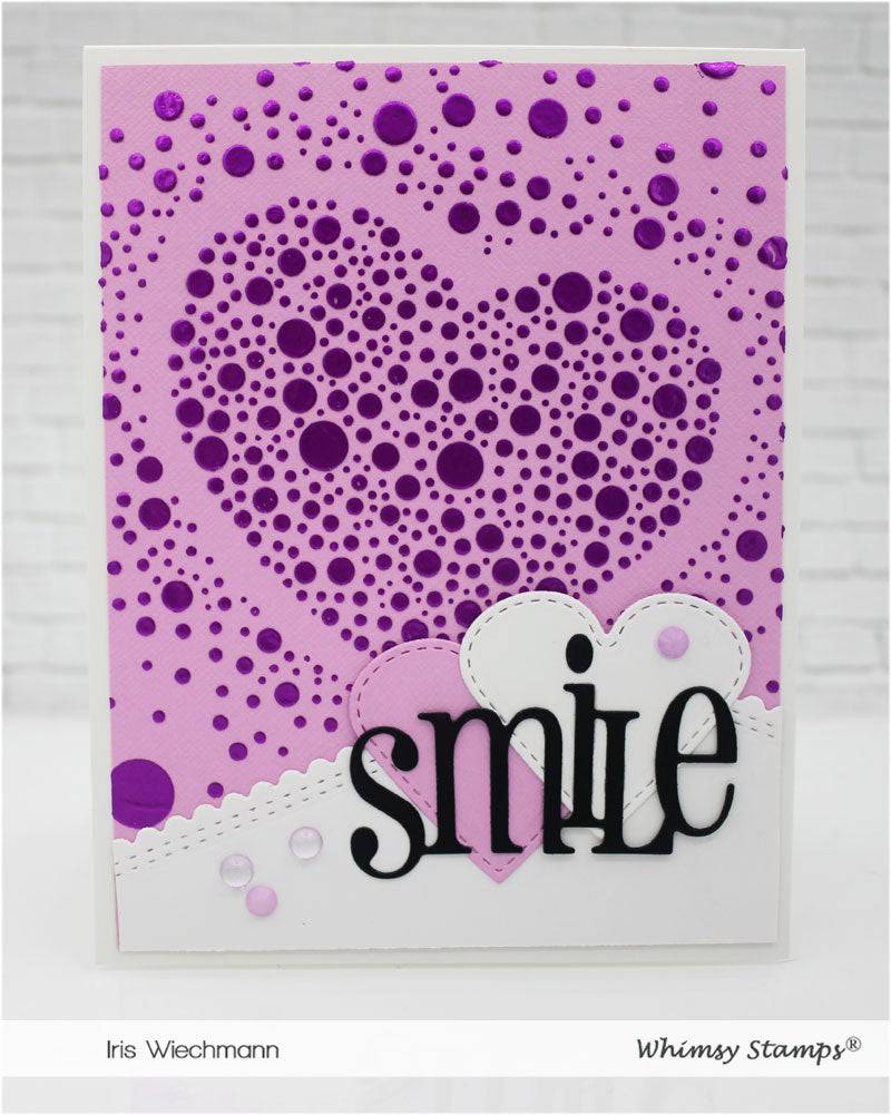 Speckled Heart Stencil - Whimsy Stamps