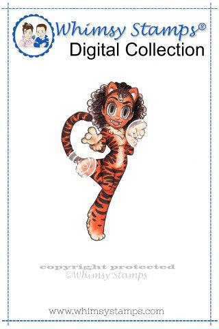 Tiger Piper - Digital Stamp - Whimsy Stamps