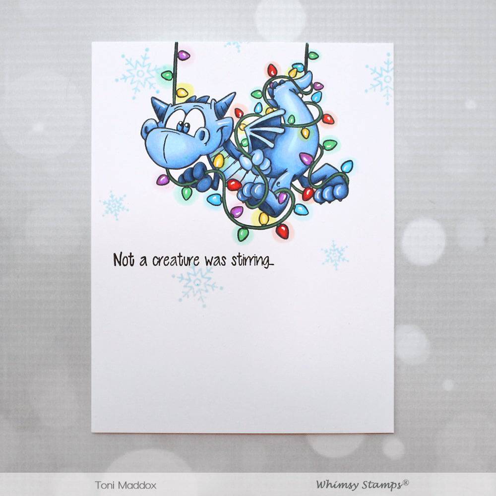 Dragon Christmas Cheer Clear Stamps - Whimsy Stamps