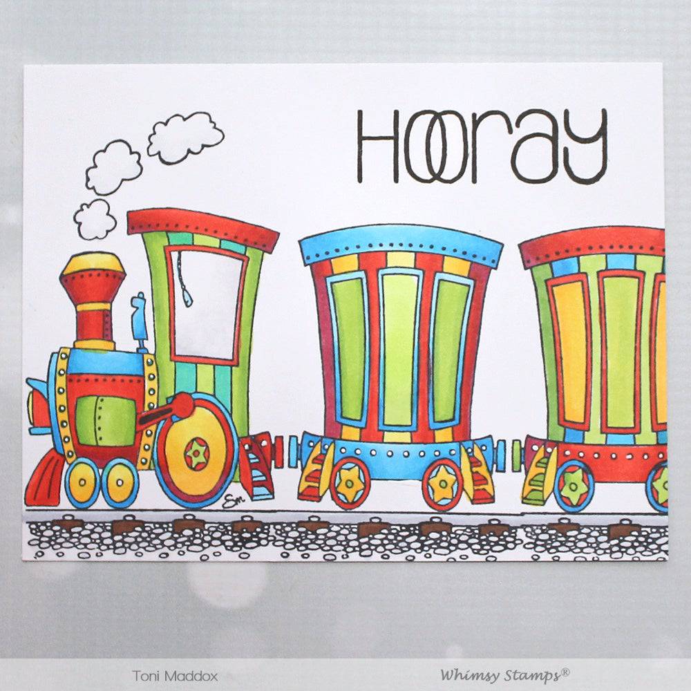 Linking Train Clear Stamps - Whimsy Stamps