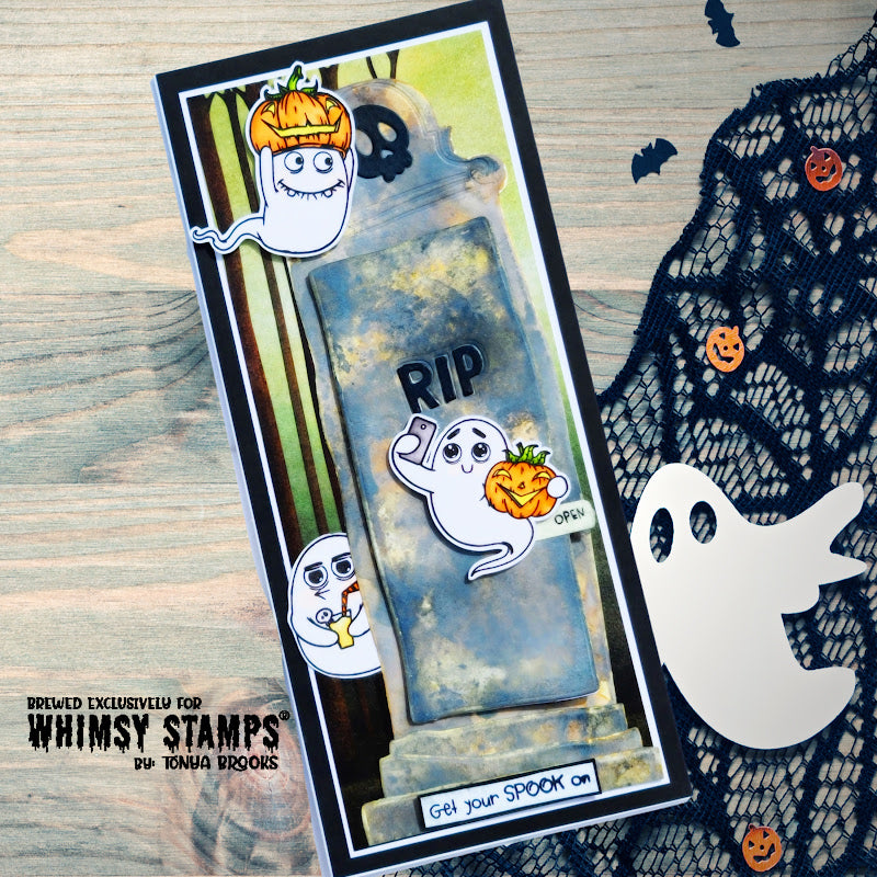 **NEW Slimline Decrepit Grave Die Set - Whimsy Stamps