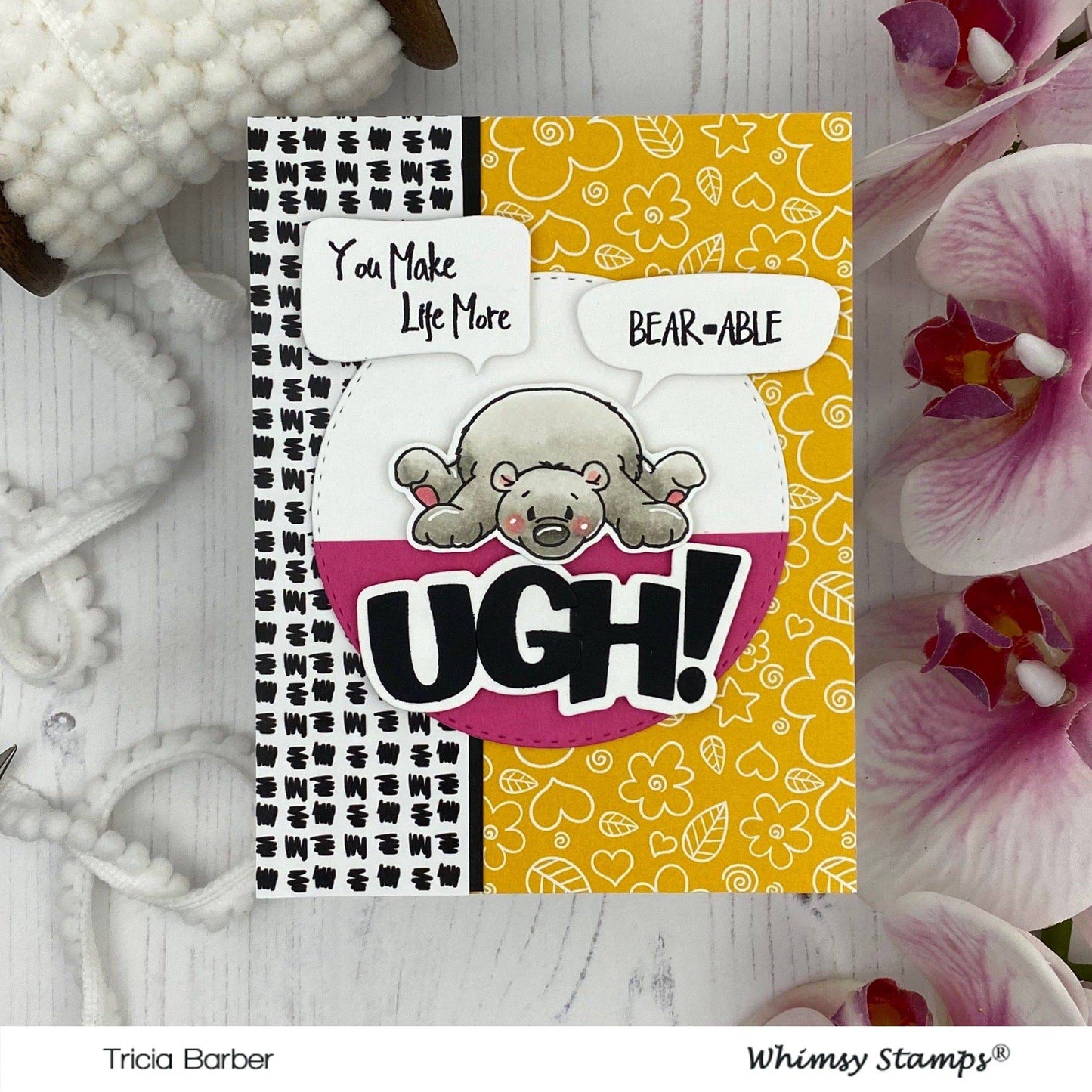 UGH! Word and Shadow Die Set - Whimsy Stamps