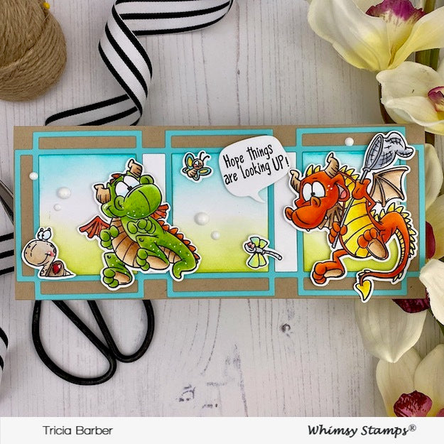 **NEW Slimline Connected Rectangles Die - Whimsy Stamps