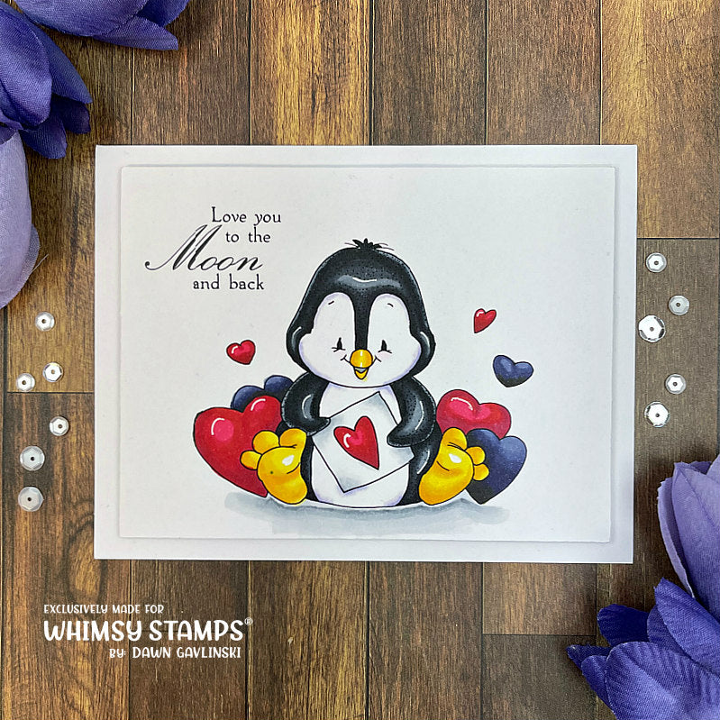 Penguin Valentine - Digital Stamp - Whimsy Stamps